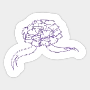 Ribbon Bow (purple) Sticker